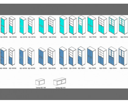 Медицинский шкаф HILFE МД 2 1670/SG